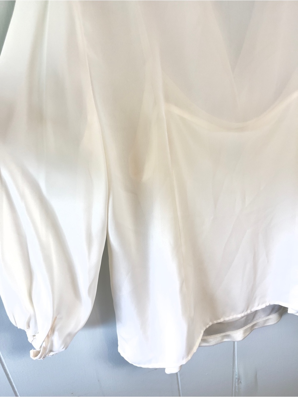 Soft sheer elegant romantic cream ruffle blouse with camisole - Picture 11 of 12